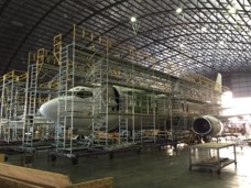 B737-400 Hangar Repair Setup