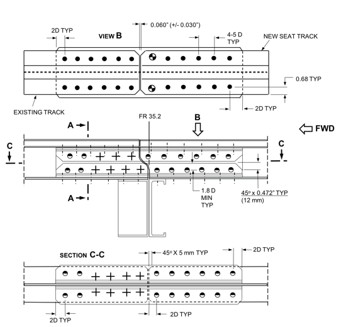 Floor Beam Splice Technical Drawing