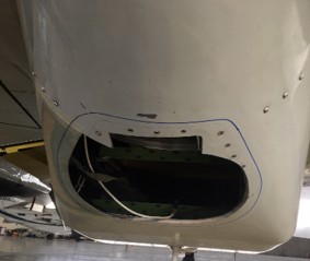 Beechcraft Fuselage Cutout for Camera Integration